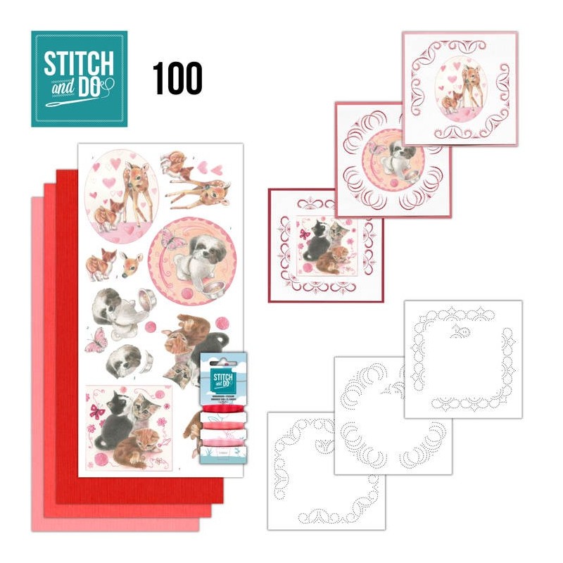 (STDO100)Stitch and Do 100 Playful Pets