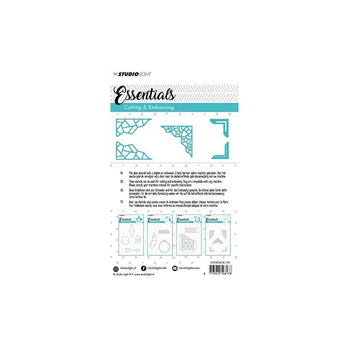 (STENCILSL145)Studio Light Cutting and Embossing Die, Essentials nr.145