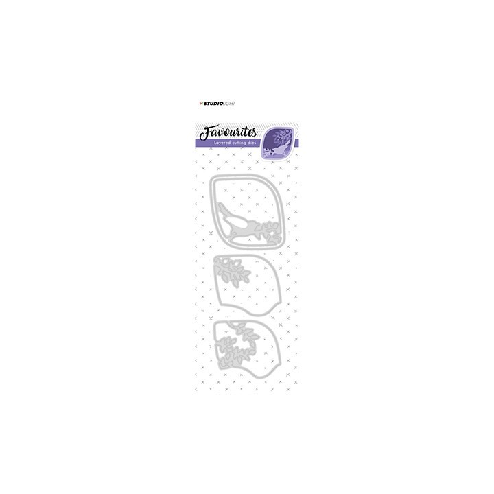 (STENCILSL148)Studio Light Cutting and Embossing Die, Essentials nr.148