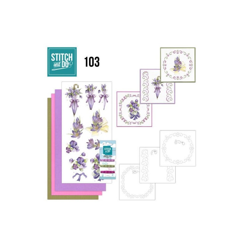 (STDO103)Stitch and Do 103 Flowers in Purple