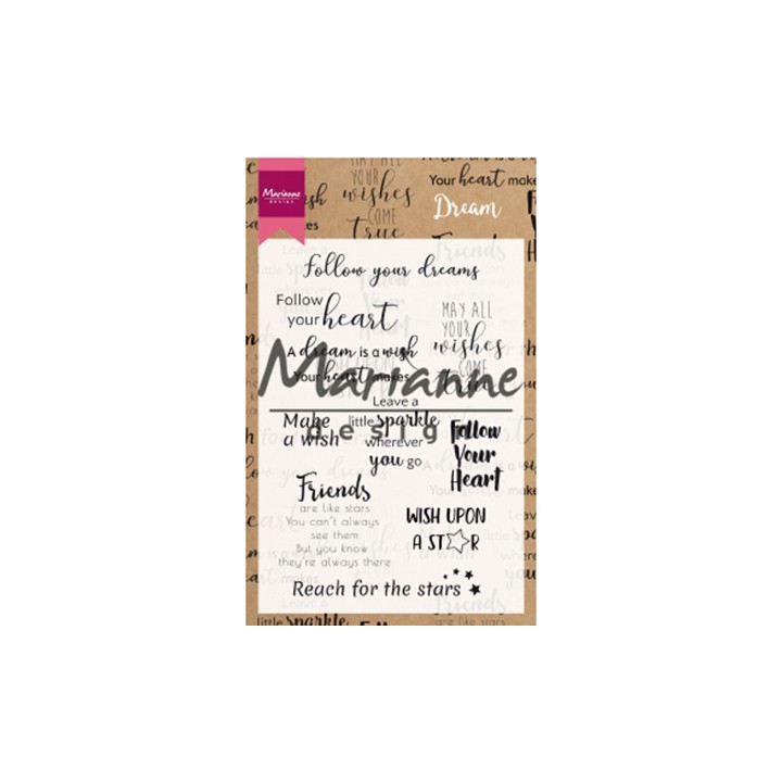 (CS1018)Clear stamp Dream sentiments UK