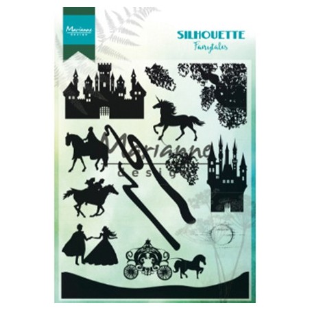 (CS1020)Clear stamp Silhouette Fairytales
