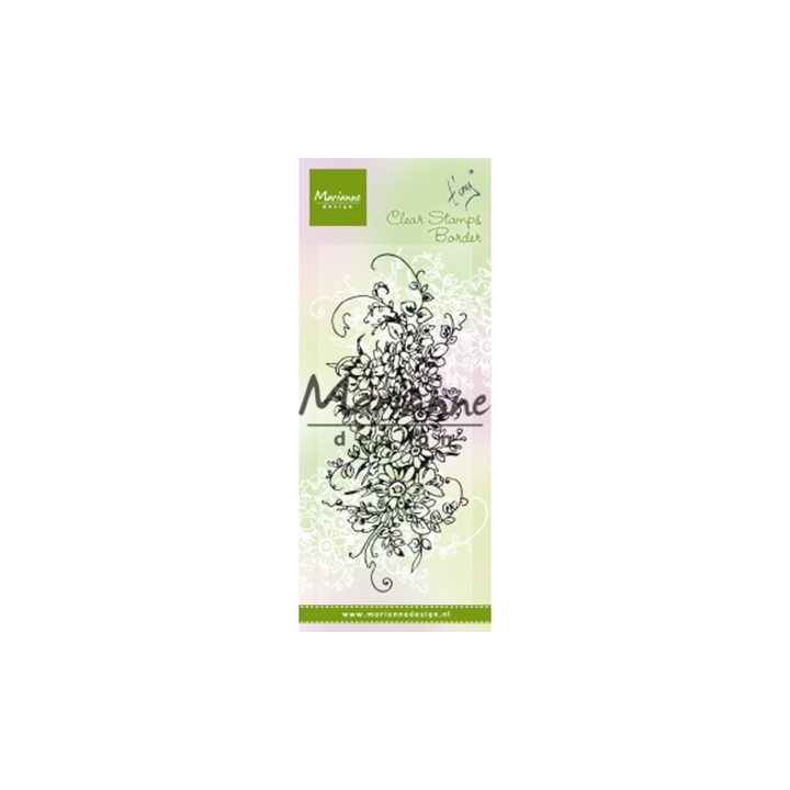(TC0872)Clear stamp Tiny's Border – Bouquet