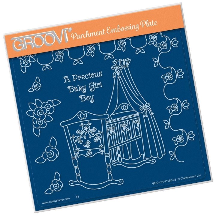 (GRO-CN-41166-03)Groovi Plate A5 LINDA'S A PRECIOUS BABY