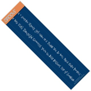 (GRO-WO-41175-09)Groovi Border Plate THANK YOU PETITE WORD CHAIN