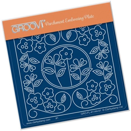(GRO-FL-41144-01)Groovi® Baby plate A6 TINA'S FLORAL WINDOW