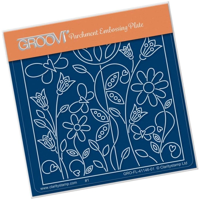 (GRO-FL-41146-01)Groovi® Baby plate A6 TINA'S GARDEN SYMPHONY