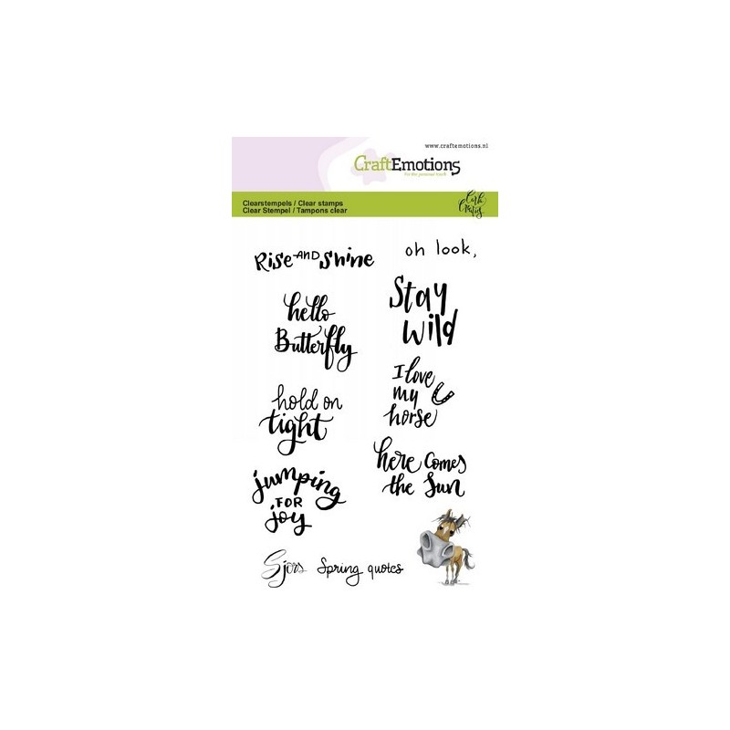 (1610)CraftEmotions clearstamps A6 - Sjors Spring quotes (Eng) Carla Creaties