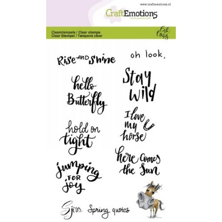 (1610)CraftEmotions clearstamps A6 - Sjors Spring quotes (Eng) Carla Creaties