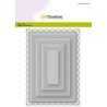 (115633/0923)CraftEmotions Die - rectangles scalop XL open Card