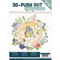 (3DPO10014)3D Push Out Book Spring Flowers
