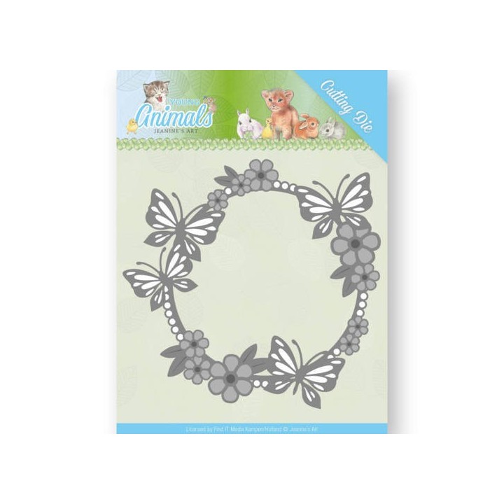 (JAD10068)Dies - Jeanine's Art - Young Animals - Butterflies all Around