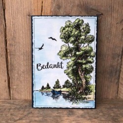 (IFS014)Nellie`s Choice Clearstamp - Tree with boat