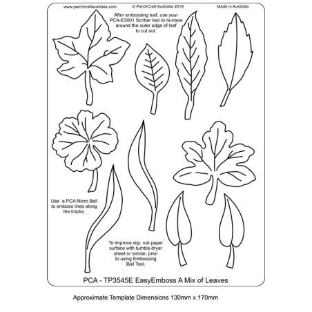 (TP3545E)PCA® - EasyEmboss A Mix of Leaves
