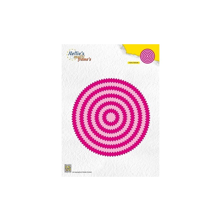 (MFD128)Nellie's Multi frame Dies Round waves