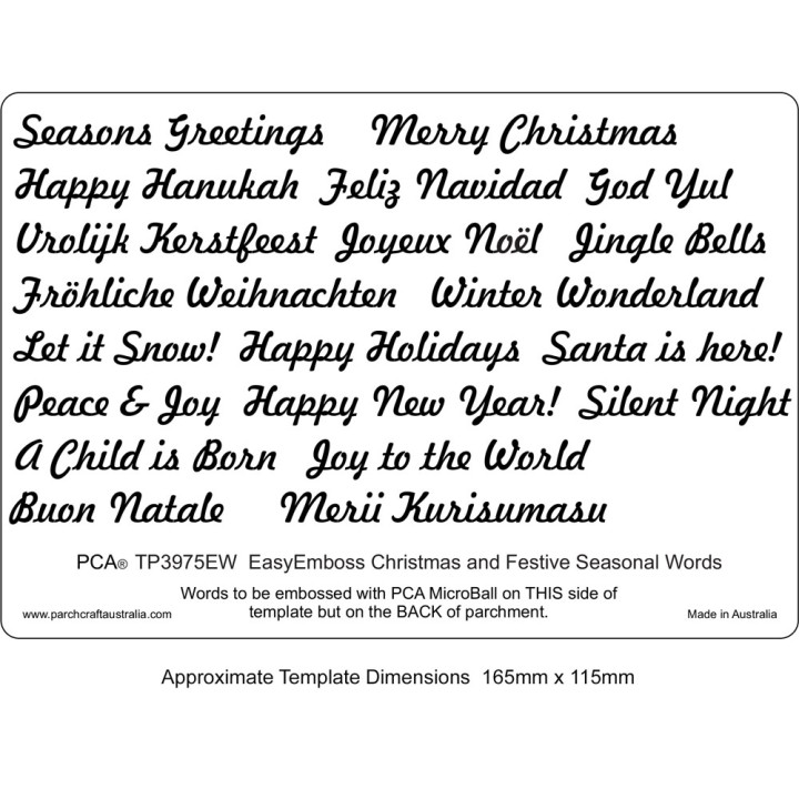 (TP3975EW)EMBOSSING Easy Emboss Christmas and Festive Seasonal W