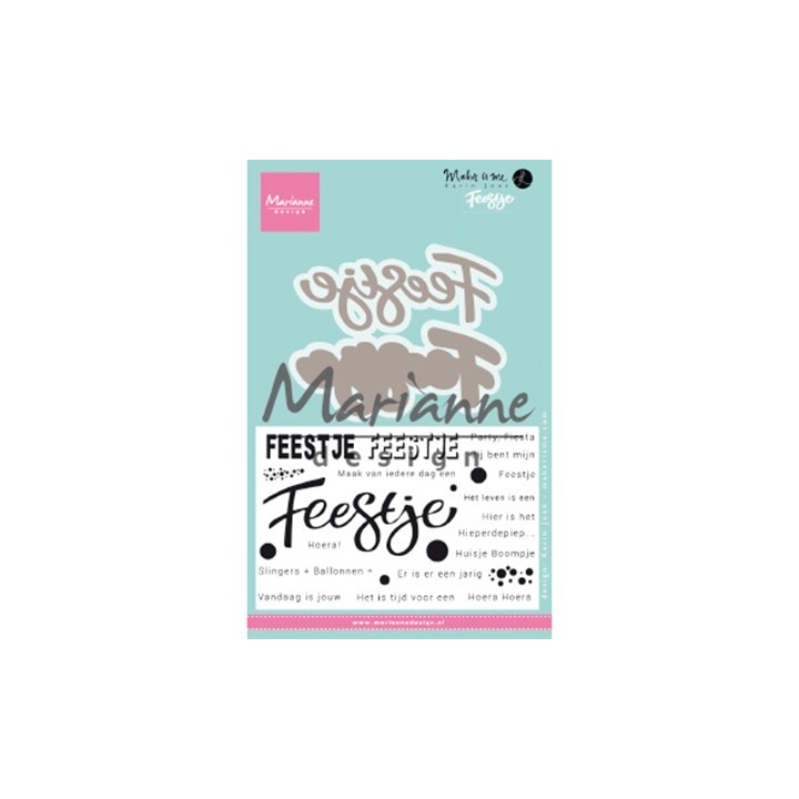 (KJ1728)Clear stamp Karin's Feestje