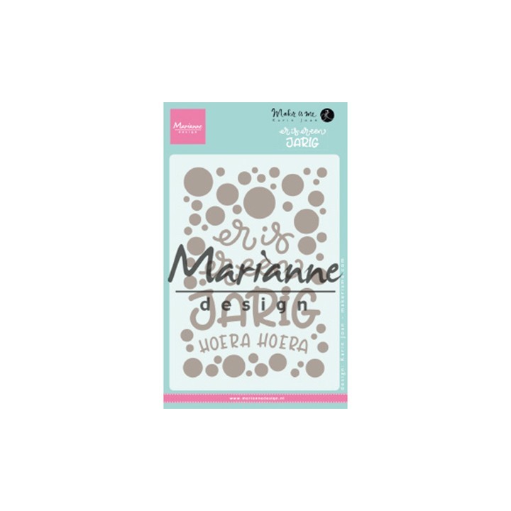 (KJ1729)Clear stamp Karin's Er is er een jarig