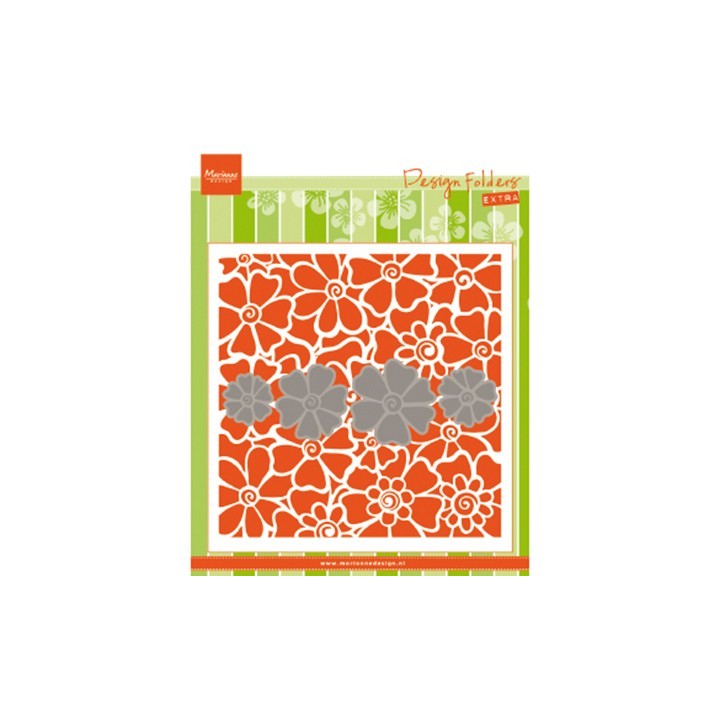 (DF3452)Marianne Design Folder + dies Poppies