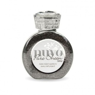 (722N)Tonic Studios Nuvo pure sheen glitter 100ml steel grey