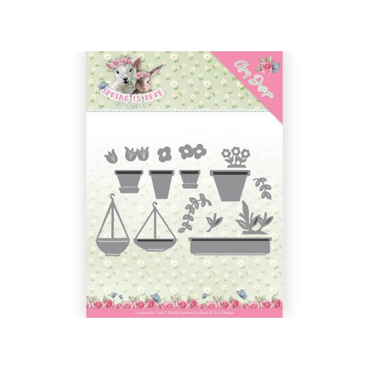 (ADD10169)Dies - Amy Design - Spring is Here - Flowerpots
