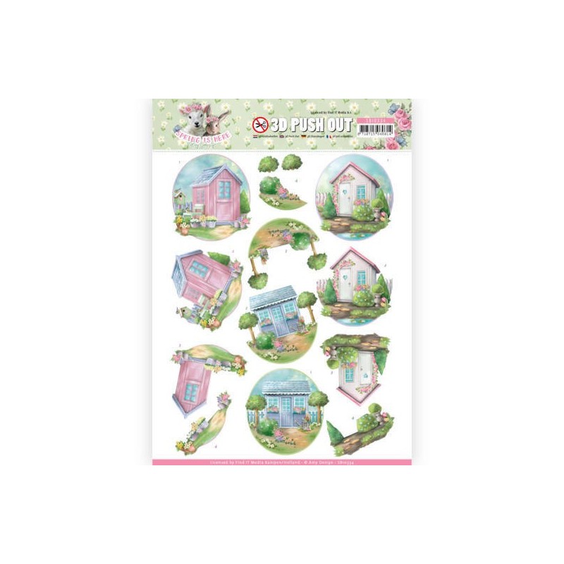 (SB10334)3D Pushout - Amy Design - Spring is Here - Garden Sheds