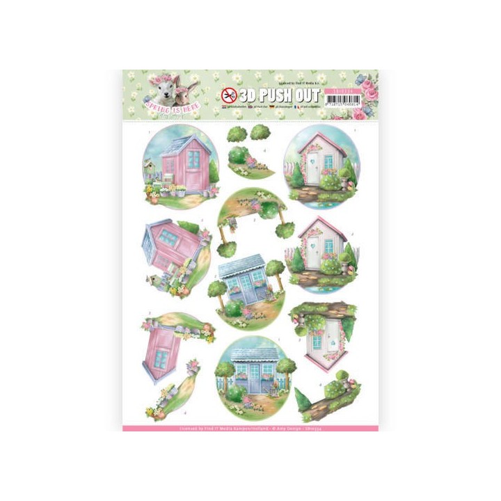 (SB10334)3D Pushout - Amy Design - Spring is Here - Garden Sheds