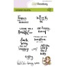 (1600)CraftEmotions clearstamps A6 - Kaat en Odey Spring quotes