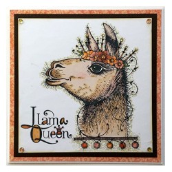 (PI013)Pink Ink Desings Llama Queen