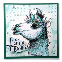 (PI013)Pink Ink Desings Llama Queen
