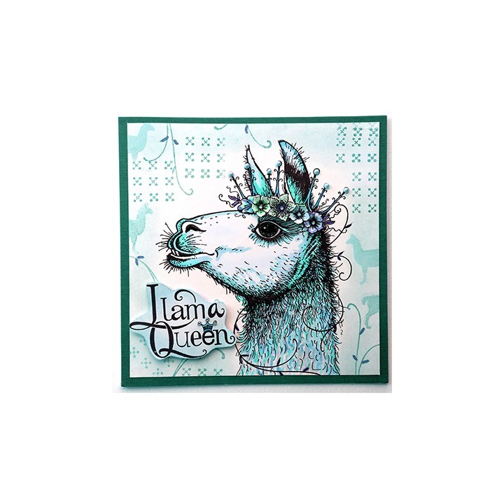 (PI013)Pink Ink Desings Llama Queen
