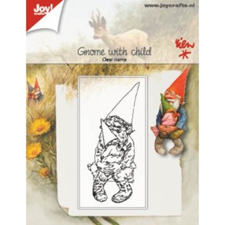 (6410/0511)Clear stamp Gnome with child