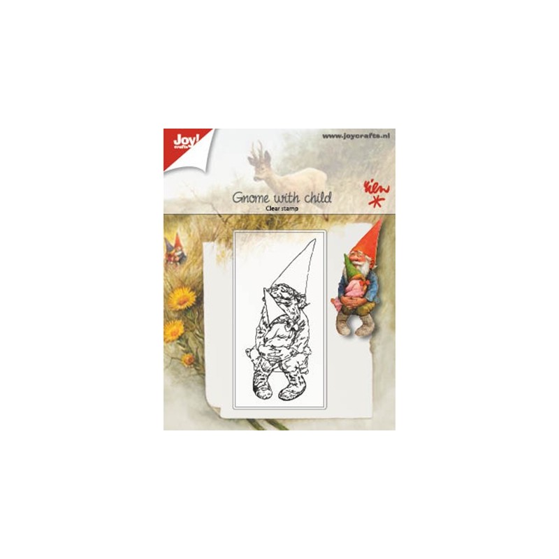 (6410/0511)Clear stamp Gnome with child