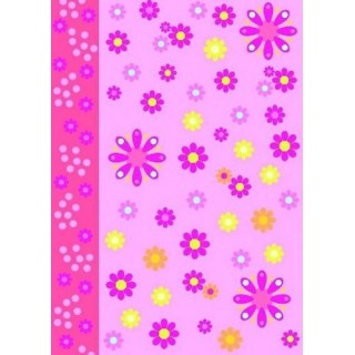 Pergamano vellum flower power pink