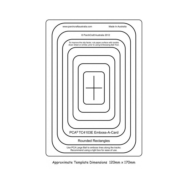 (PCA-TC4103E)Emboss-A-Card Rounded Rectangles