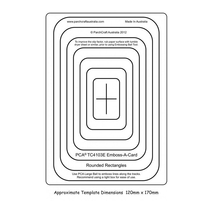 (PCA-TC4103E)Emboss-A-Card Rounded Rectangles