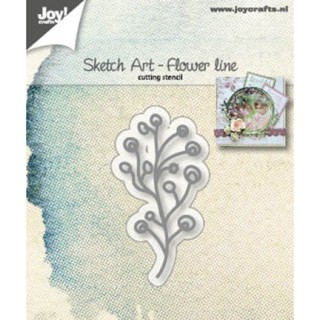 (6002/1246)Cutting dies Sketch Art - Flower Line
