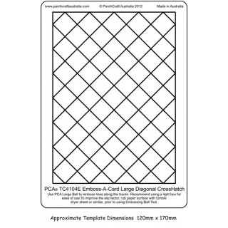 (PCA-TC4104E)Emboss-A-Card Large Diagonal Cross Hatch