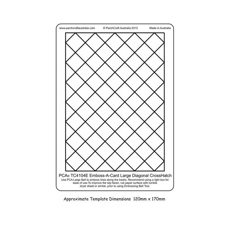 (PCA-TC4104E)Emboss-A-Card Large Diagonal Cross Hatch