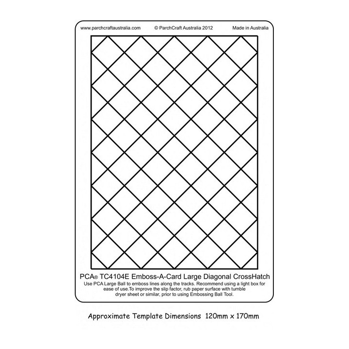 (PCA-TC4104E)Emboss-A-Card Large Diagonal Cross Hatch