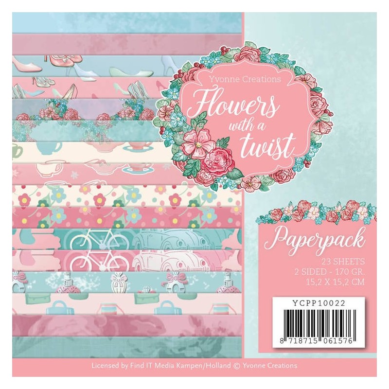 (YCPP10022)Paperpack - Yvonne Creations - Flowers with a Twist