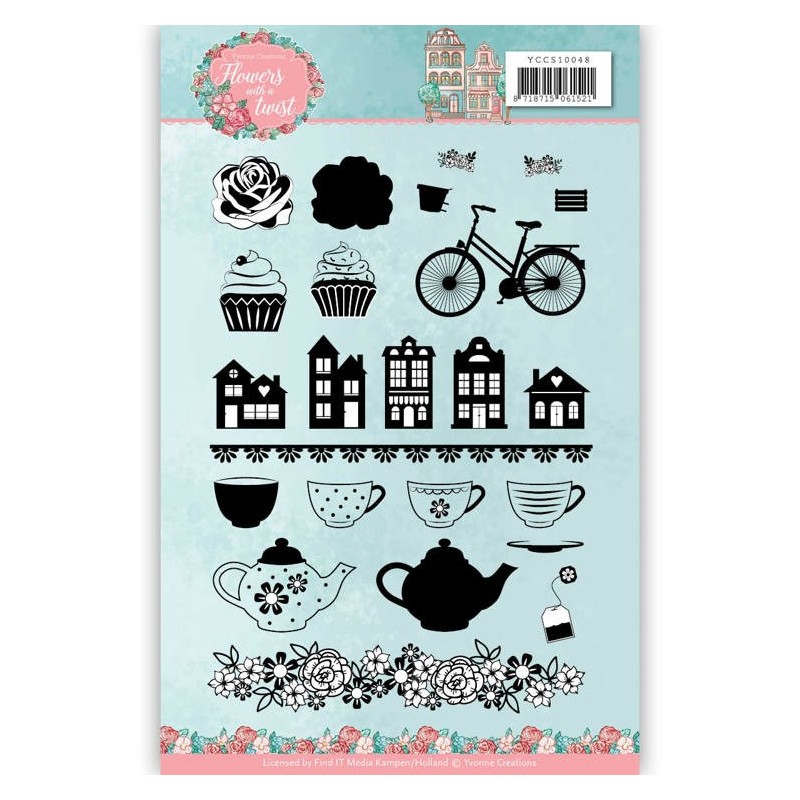 (YCCS10048)Clear Stamps - Yvonne Creations - Flowers with a Twist