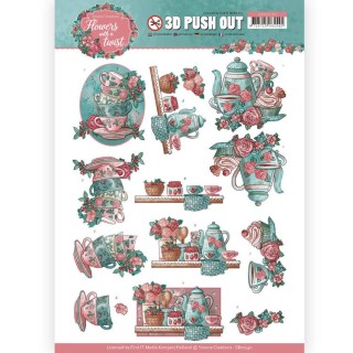 (SB10340)3D Pushout - Yvonne Creations - Flowers with a Twist - Tea Time