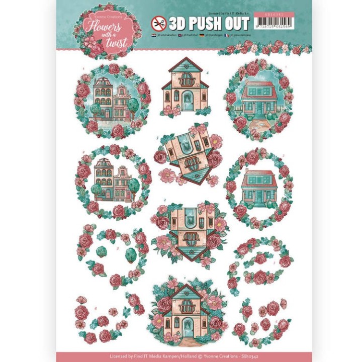 (SB10342)3D Pushout - Yvonne Creations - Flowers with a Twist - Living Flowers