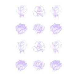 Pergamano vellum roses purple (62549)