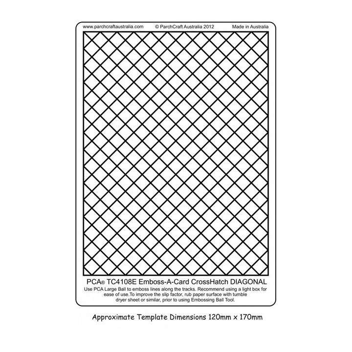 (PCA-TC4108E)Emboss-A-Card Cross Hatch Diagonal