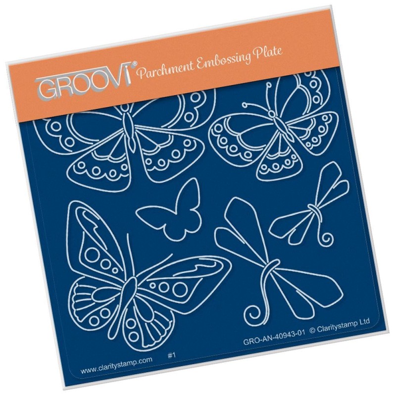 (GRO-AN-40943-01)Groovi® Baby plate A6 TINA'S BUTTERFLY FUN