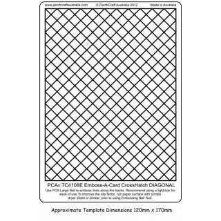 (PCA-TC4108E)Emboss-A-Card Cross Hatch Diagonal