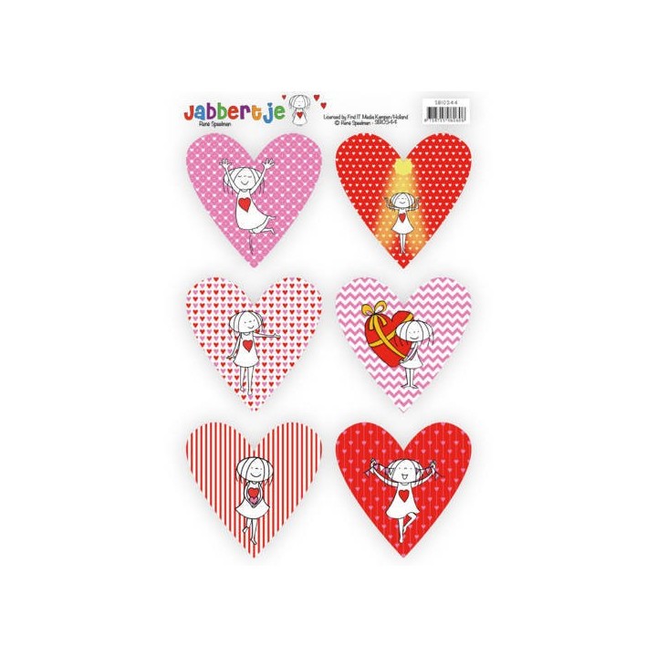 (SB10344)Pushout Topper - René Speelman - Jabbertje - Heart 4