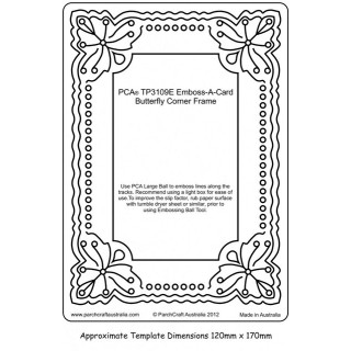 (PCA-TC4109E)Emboss-A-Card Butterfly Corner Frame